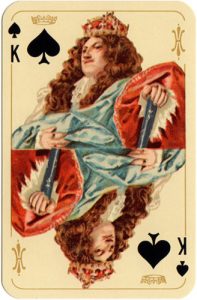 Ornate King - reminder of card history